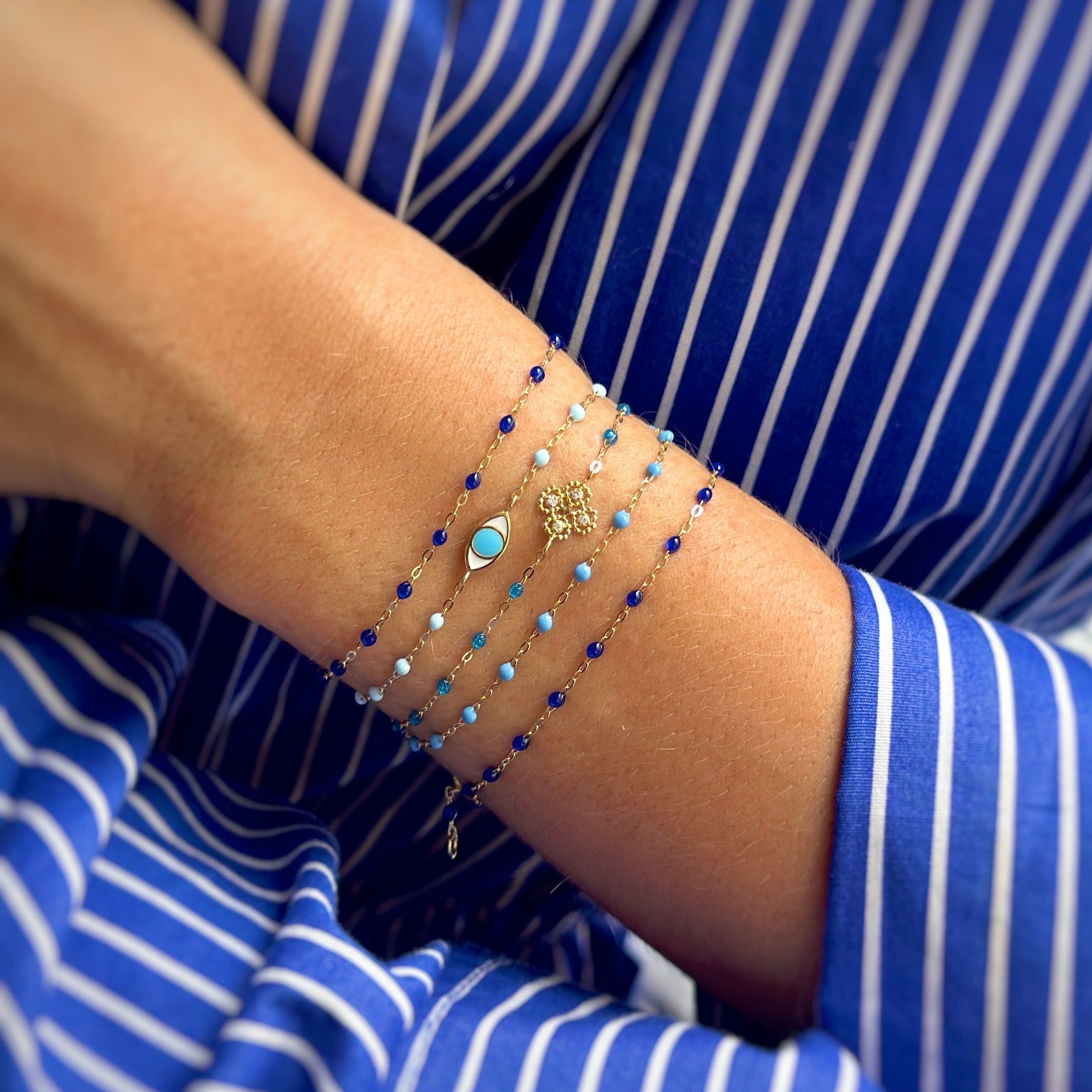 Gigi Clozeau - Classic Gigi Lapis bracelet, Yellow Gold, 6.7"