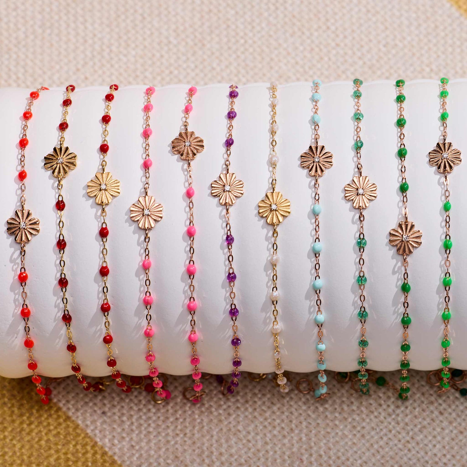 Gigi Clozeau - Clover Lumière Opal Diamond Bracelet, Yellow Gold, 6.7"