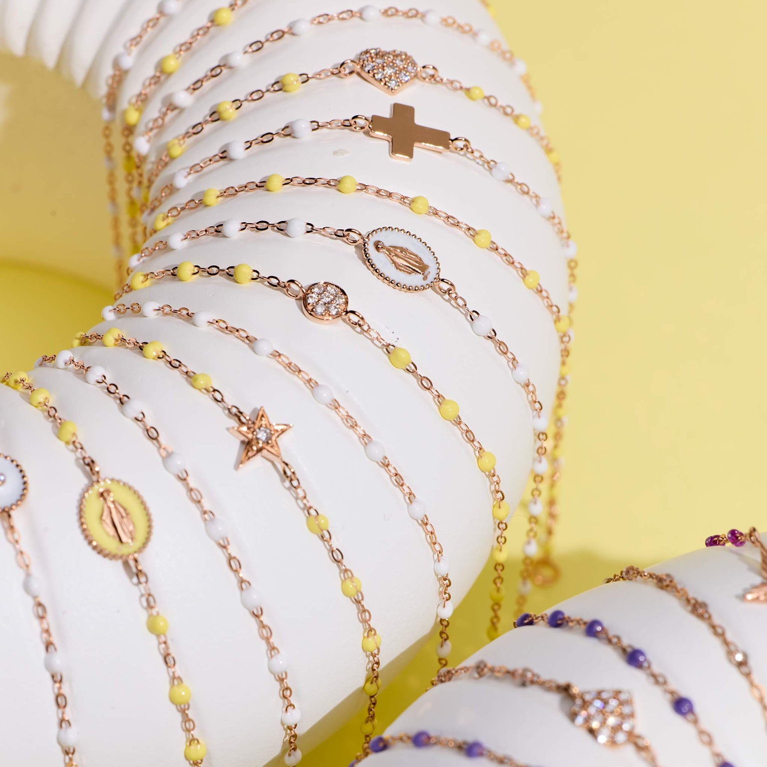 Gigi Clozeau - Star Classic Gigi Mimosa Diamond bracelet, Yellow Gold, 6.7"