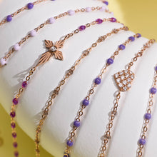 Gigi Clozeau - Croix Lumière Galaxy Diamond Bracelet, Rose Gold, 6.7"