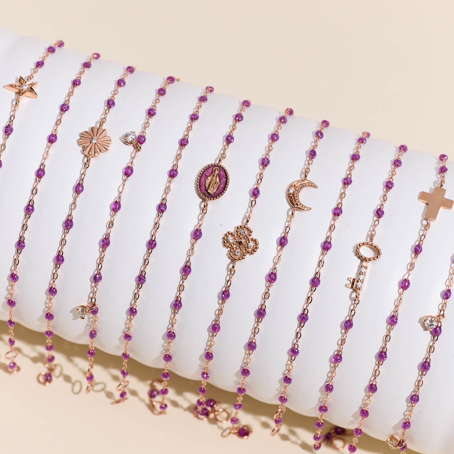 Gigi Clozeau - Clover Lumière Galaxy Diamond Bracelet, Yellow Gold, 6.7"