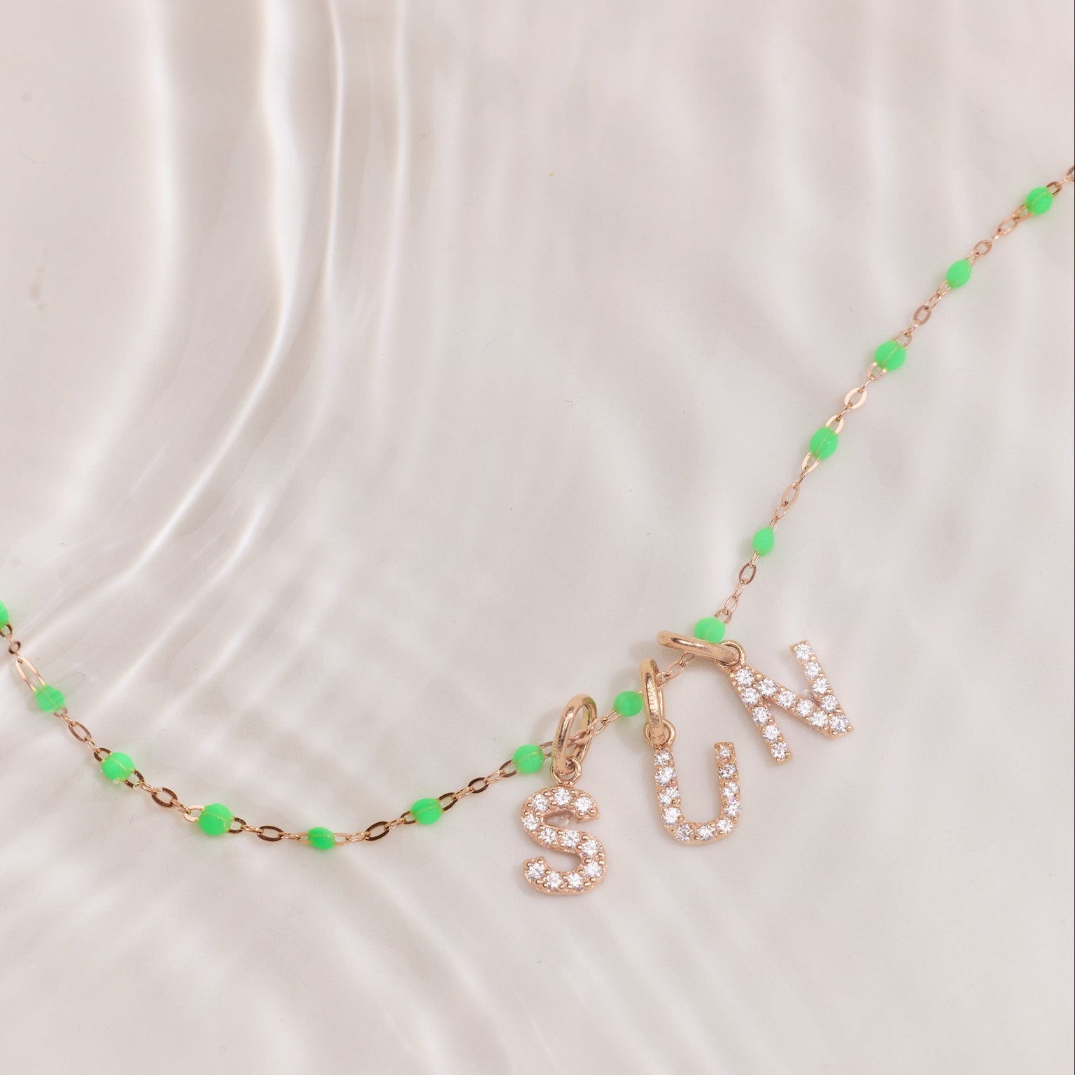 Gigi Clozeau - Classic Gigi Neon necklace, yellow gold, 16.5"