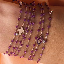 Gigi Clozeau - Cross Charm Classic Gigi Galaxy Bracelet, Rose Gold, 6.7"