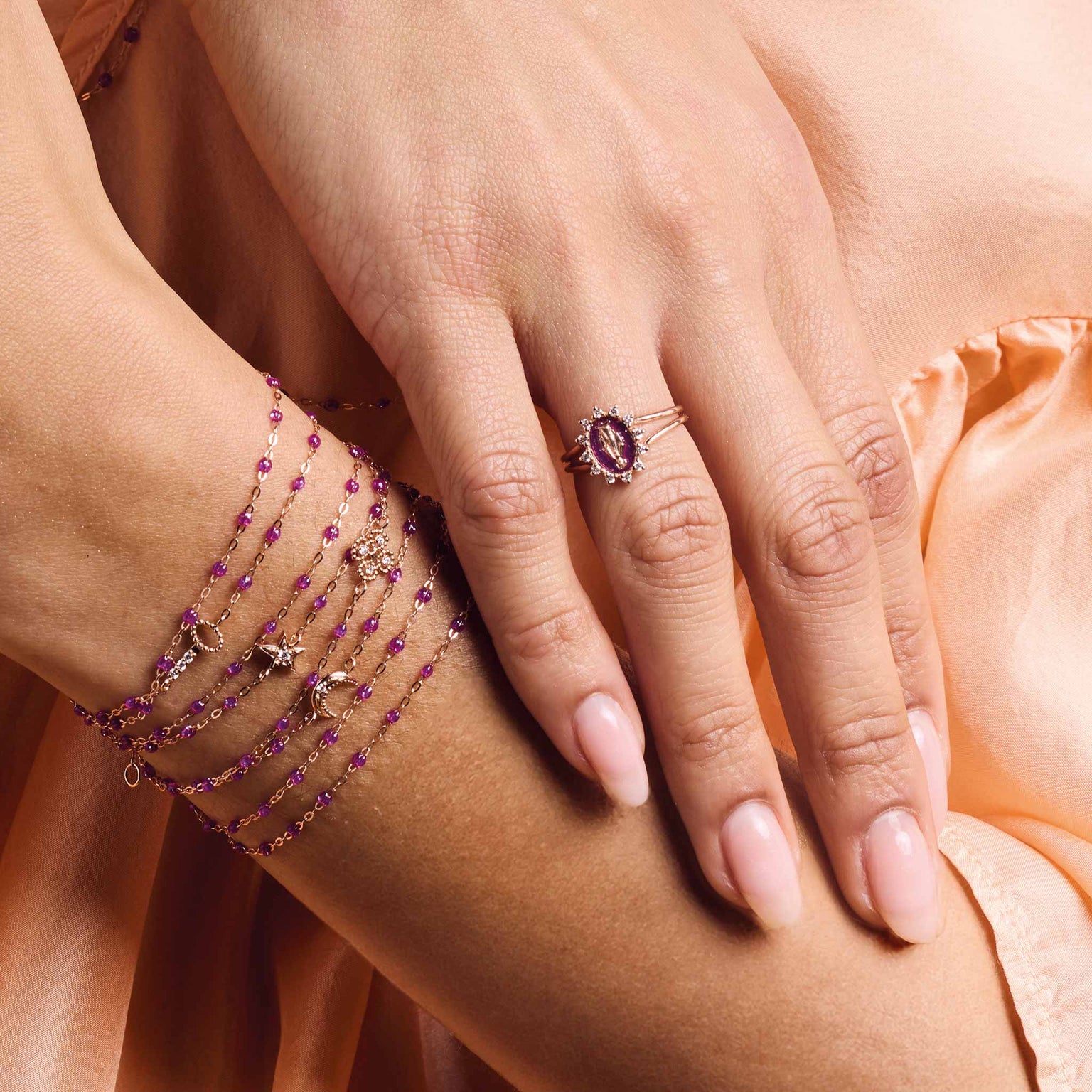 Gigi Clozeau - Star Classic Gigi Galaxy Diamond Bracelet, Yellow Gold, 6.7"