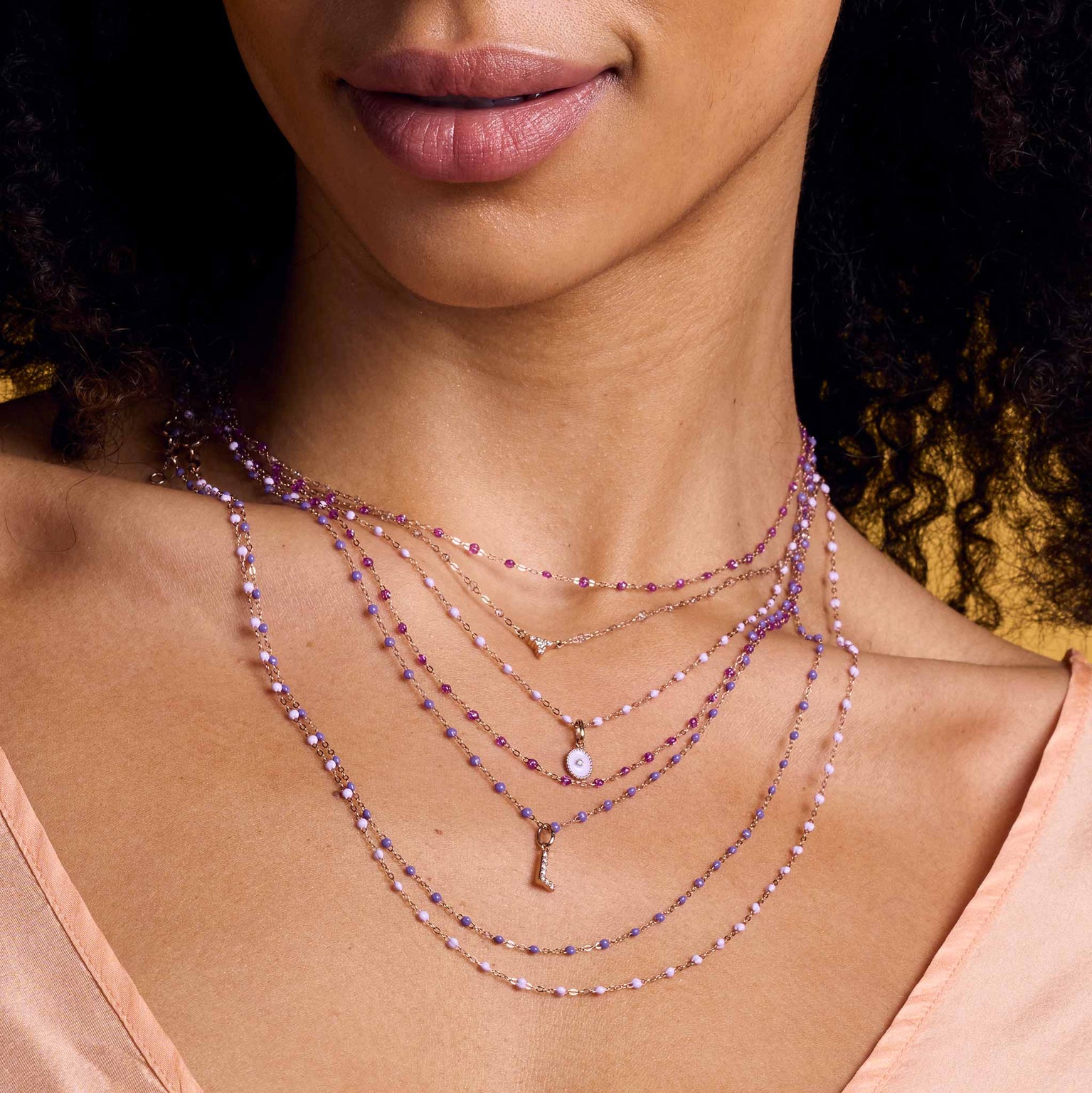 Gigi Clozeau - Classic Gigi Galaxy Necklace, Rose Gold, 16.5"