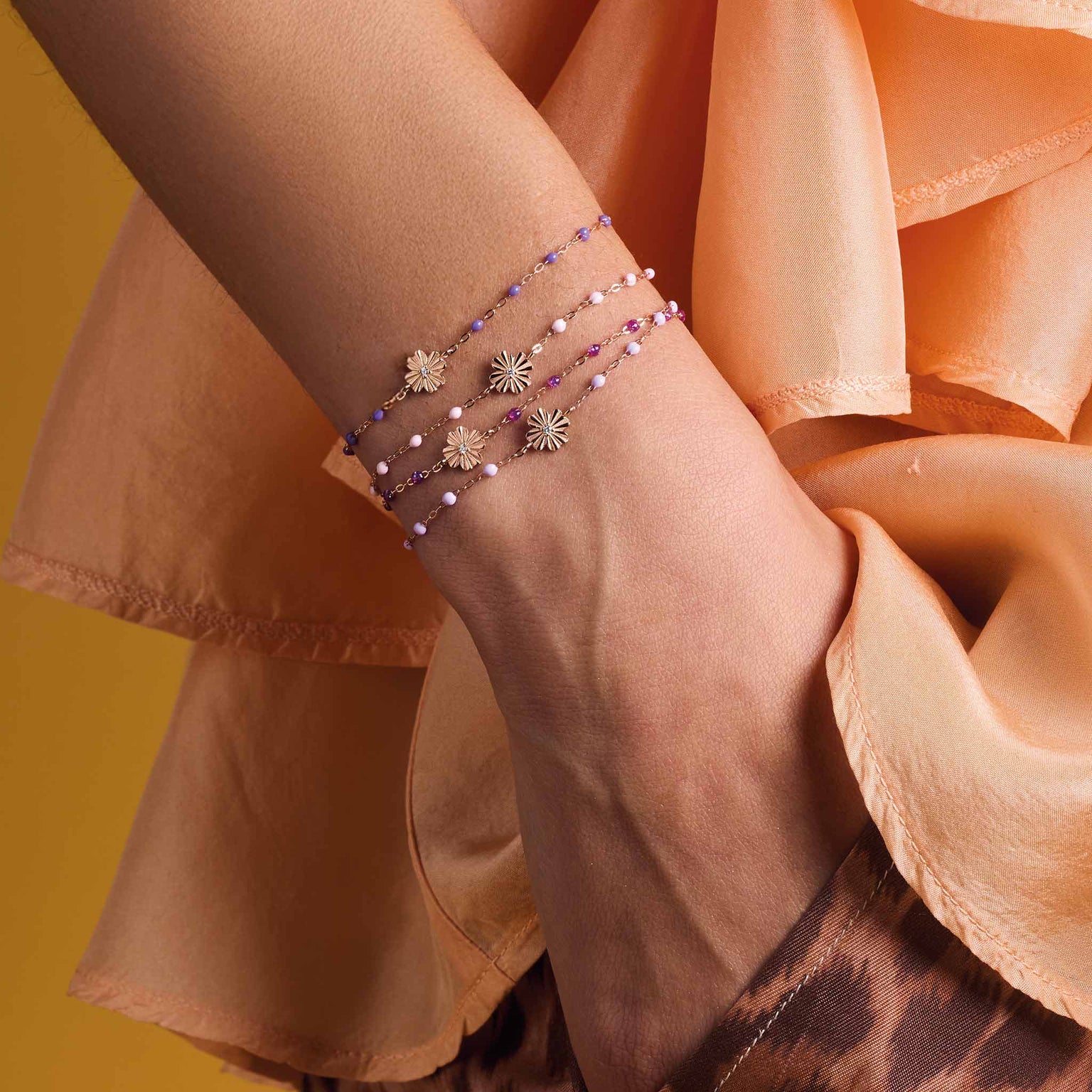 Gigi Clozeau - Clover Lumière Galaxy Diamond Bracelet, Rose Gold, 6.7"