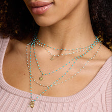 Gigi Clozeau - Classic Gigi Turquoise Green necklace, yellow gold, 16.5"