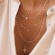 Gigi Clozeau - Gigi Suprême Classic 3 Diamond Necklace, Moka, Yellow Gold, 17.7"