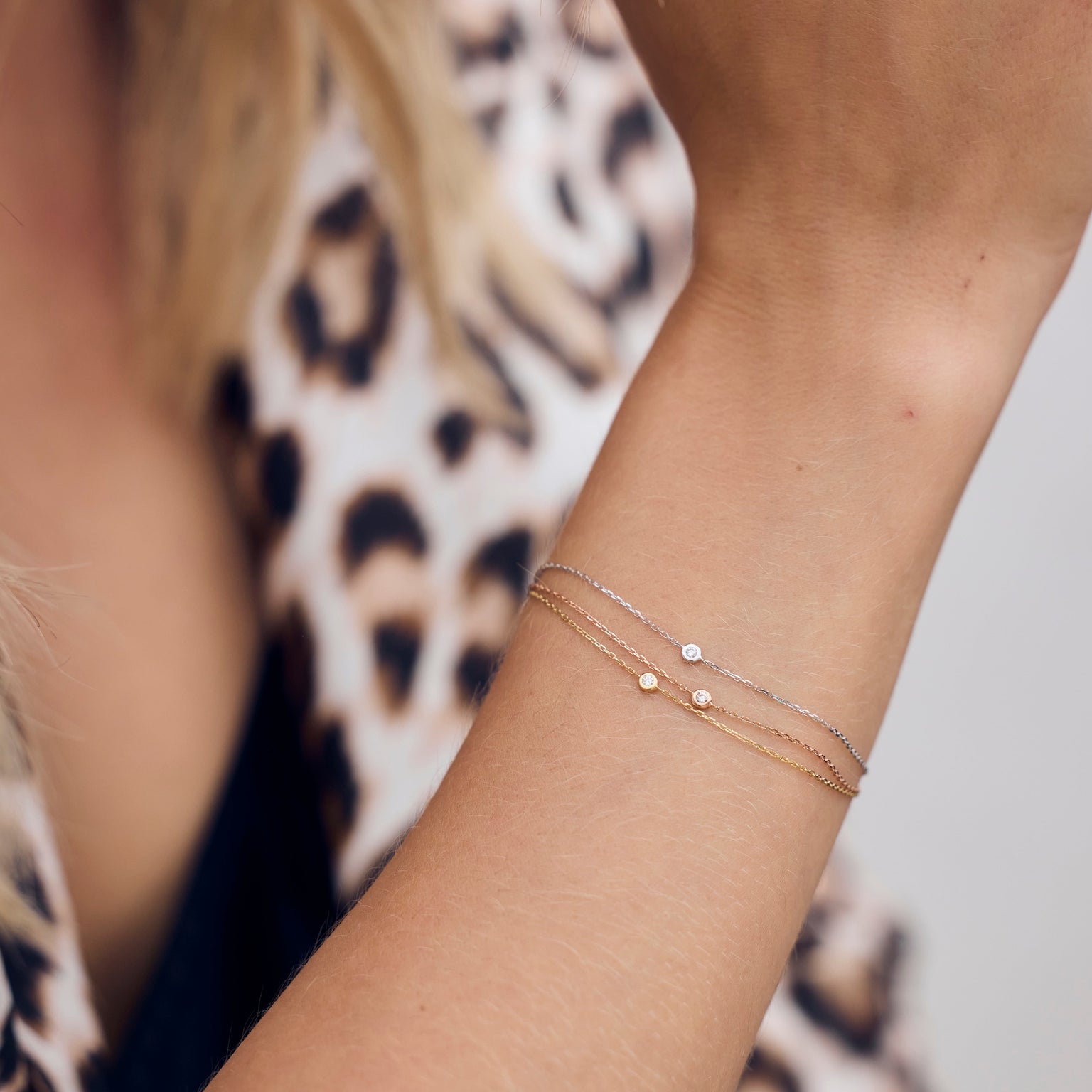 Gigi Clozeau - Pure Gigi Dot Bracelet, White Gold, 6.7"