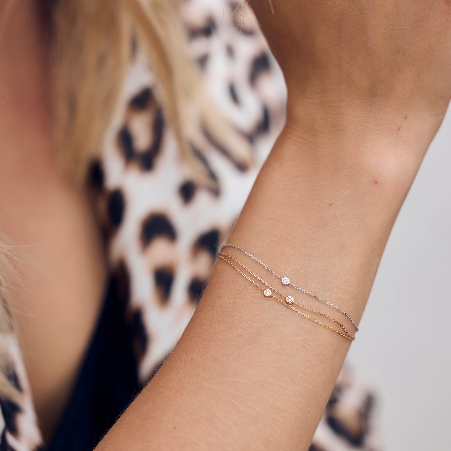 Gigi Clozeau - Pure Gigi Dot Bracelet, Rose Gold, 6.7"