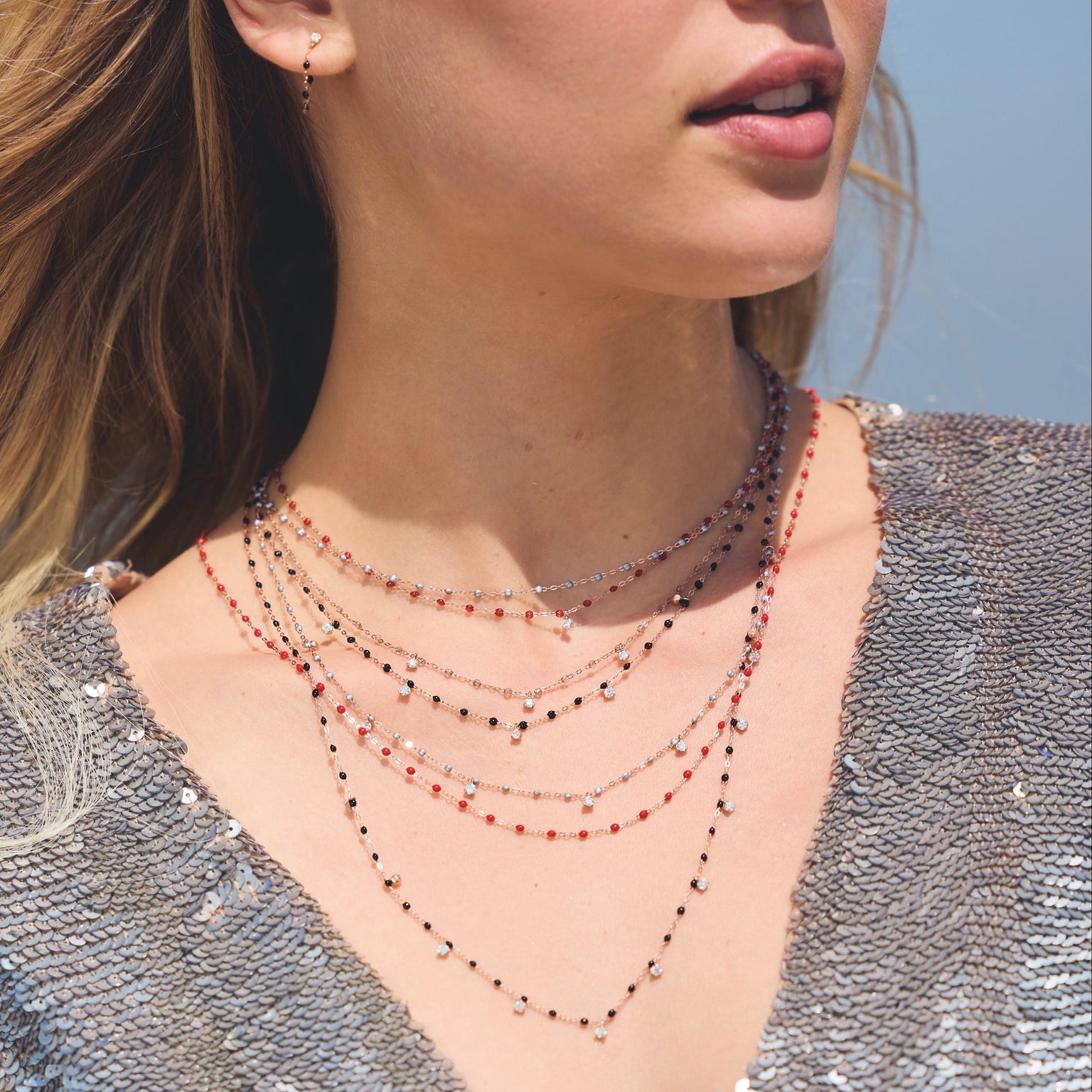 Gigi Clozeau - Classic Gigi Silver necklace, yellow gold, 16.5"