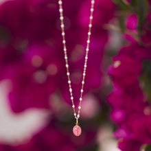 Gigi Clozeau - Flamingo Pink Resin pendant, Yellow Gold
