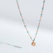 Gigi Clozeau - Puce Classic Gigi Aqua diamond necklace, Rose Gold, 16.5"