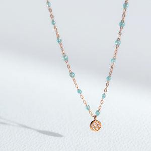 Gigi Clozeau - Puce Classic Gigi Aqua diamond necklace, Rose Gold, 16.5"