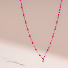 Gigi Clozeau - Gigi Supreme Classic 1 Diamond Necklace, Pink, Rose Gold, 16.5"