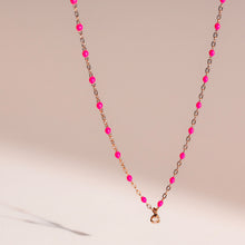 Gigi Clozeau - Gigi Supreme Classic 1 Diamond Necklace, Pink, Yellow Gold, 16.5"