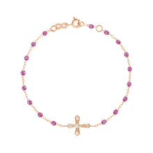 Gigi Clozeau - Classic Cross Vintage Diamond Galaxy Bracelet, Rose Gold, 6.7"