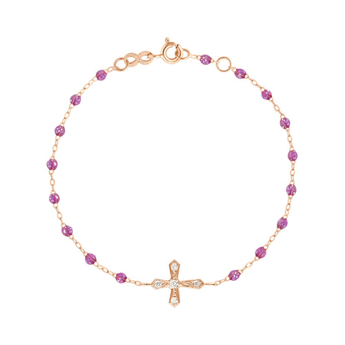 Gigi Clozeau - Classic Cross Vintage Diamond Galaxy Bracelet, Rose Gold, 6.7