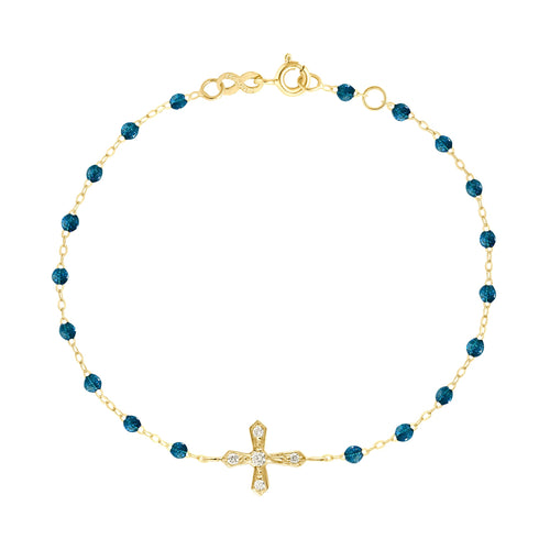 Gigi Clozeau - Classic Cross Vintage Diamond Jungle bracelet, Yellow Gold, 6.7