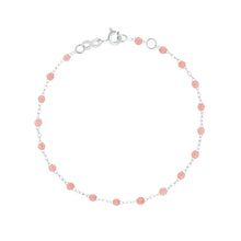 Gigi Clozeau - Classic Gigi Blush Anklet, White Gold, 9.4"