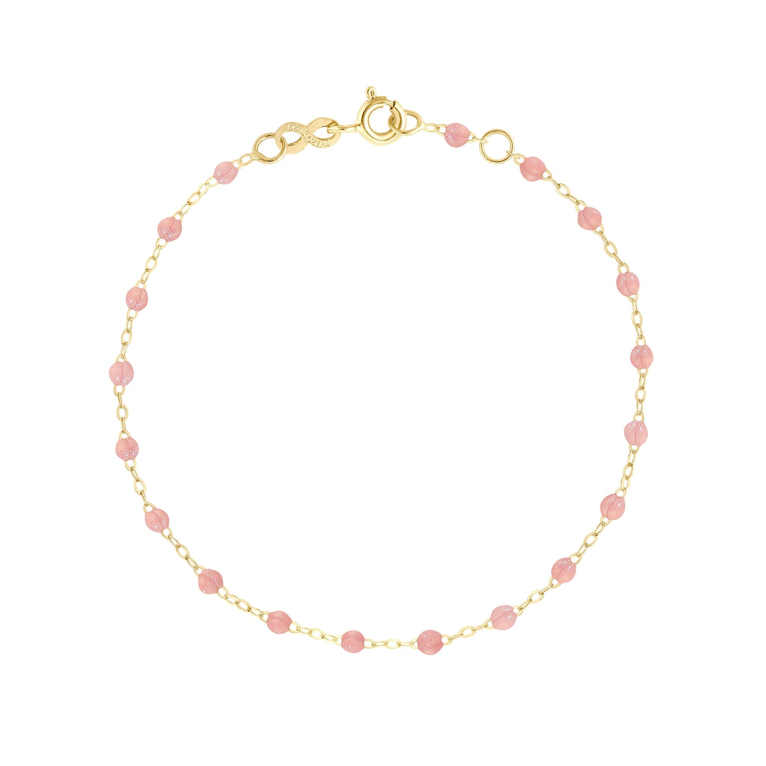 Gigi Clozeau - Classic Gigi Blush Anklet, Yellow Gold, 9.4"