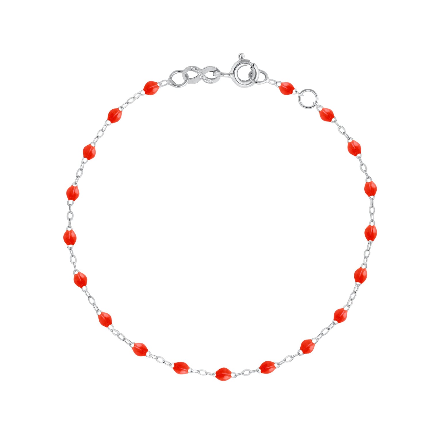 Gigi Clozeau - Classic Gigi Coral Anklet, White Gold, 9.4"