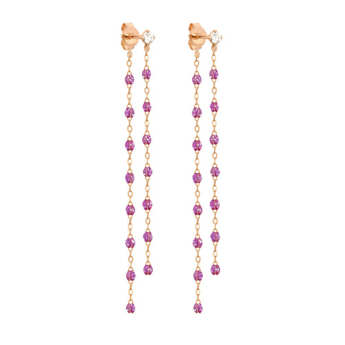 Gigi Clozeau - Classic Gigi Dangling Galaxy Earrings, Diamond, Rose Gold