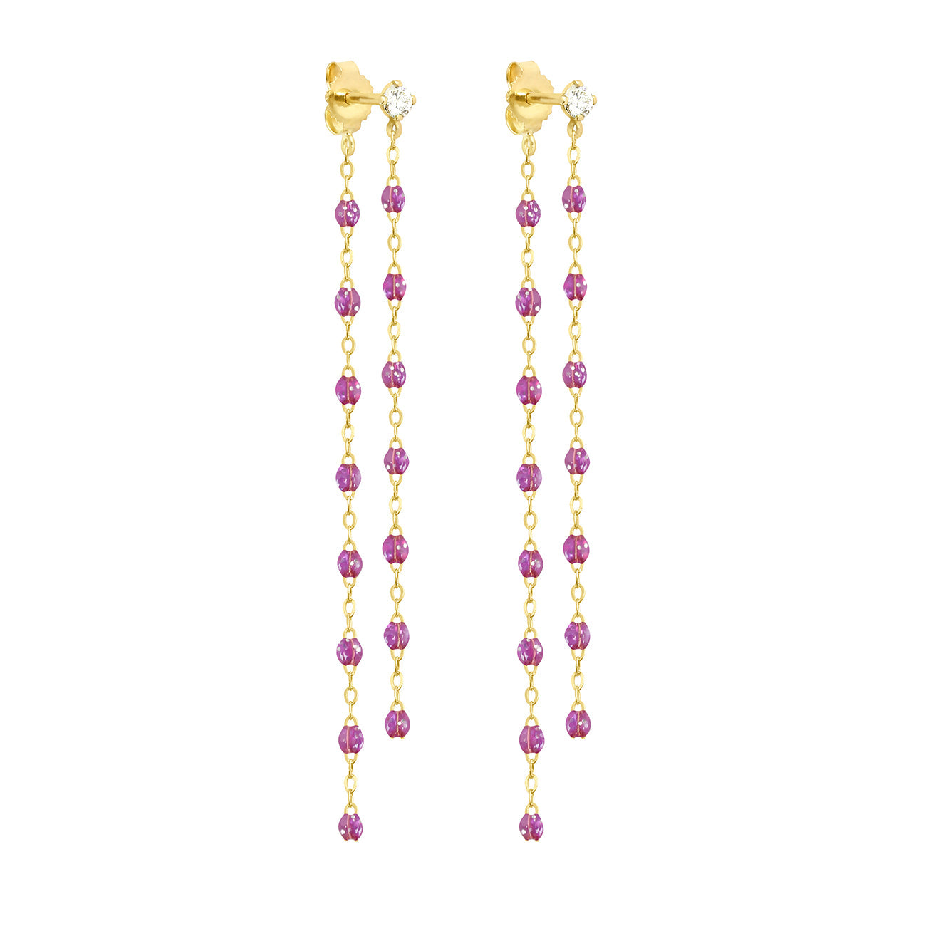 Gigi Clozeau - Classic Gigi Dangling Galaxy Earrings, Diamond, Yellow Gold