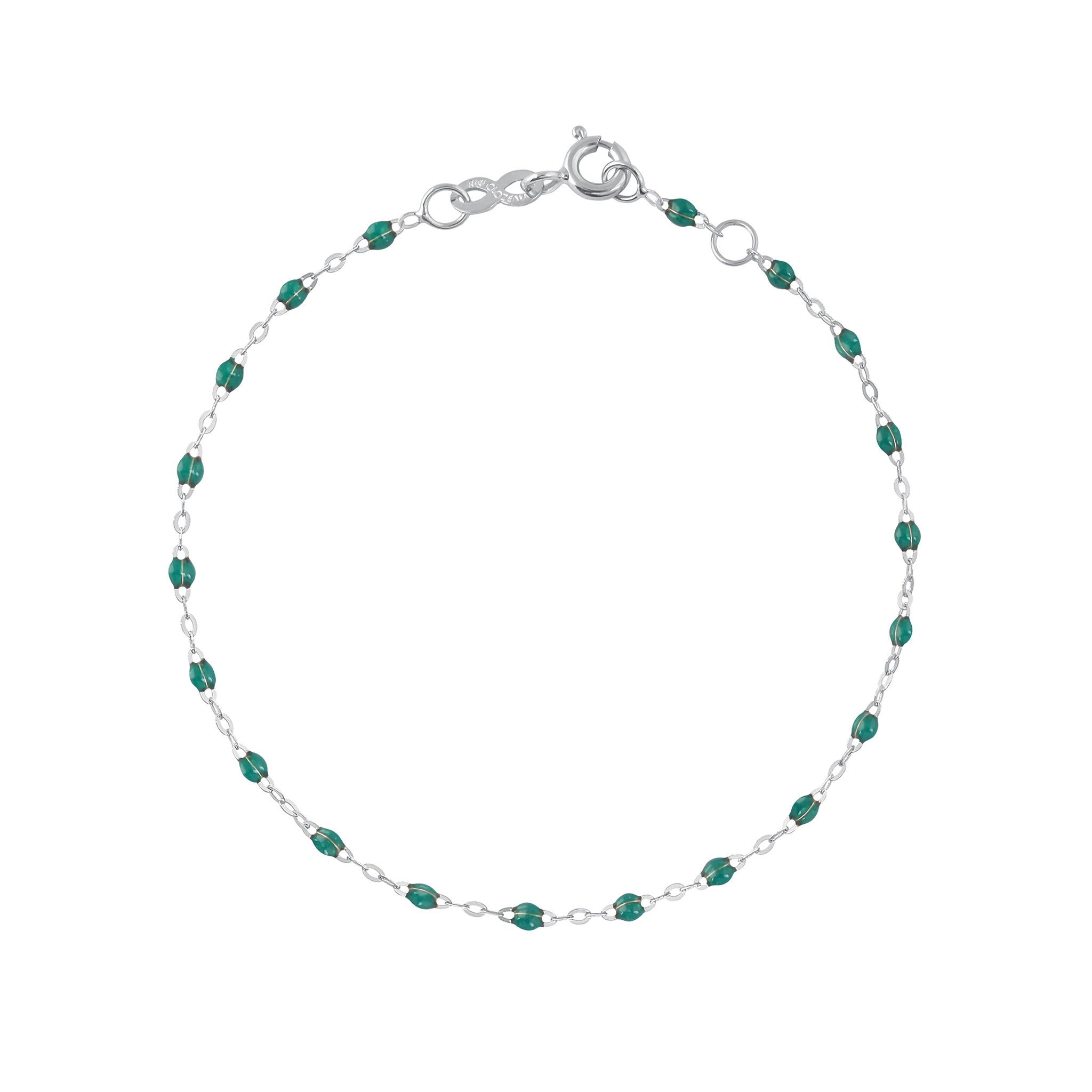 Gigi Clozeau - Classic Gigi Emerald Anklet, White Gold, 9.4"