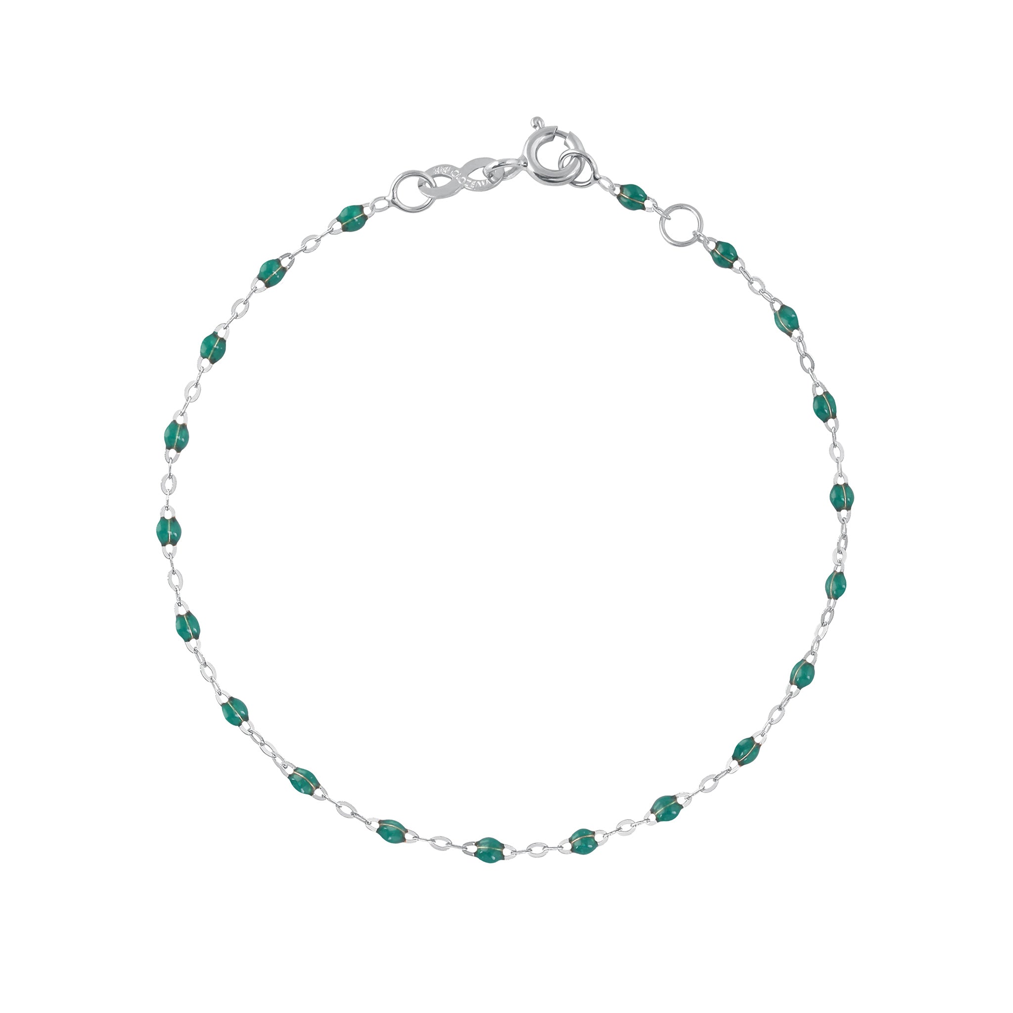 Gigi Clozeau - Classic Gigi Emerald Anklet, White Gold, 9.4"