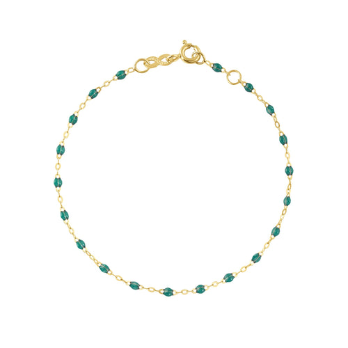 Gigi Clozeau - Classic Gigi Emerald Anklet, Yellow Gold, 9.4