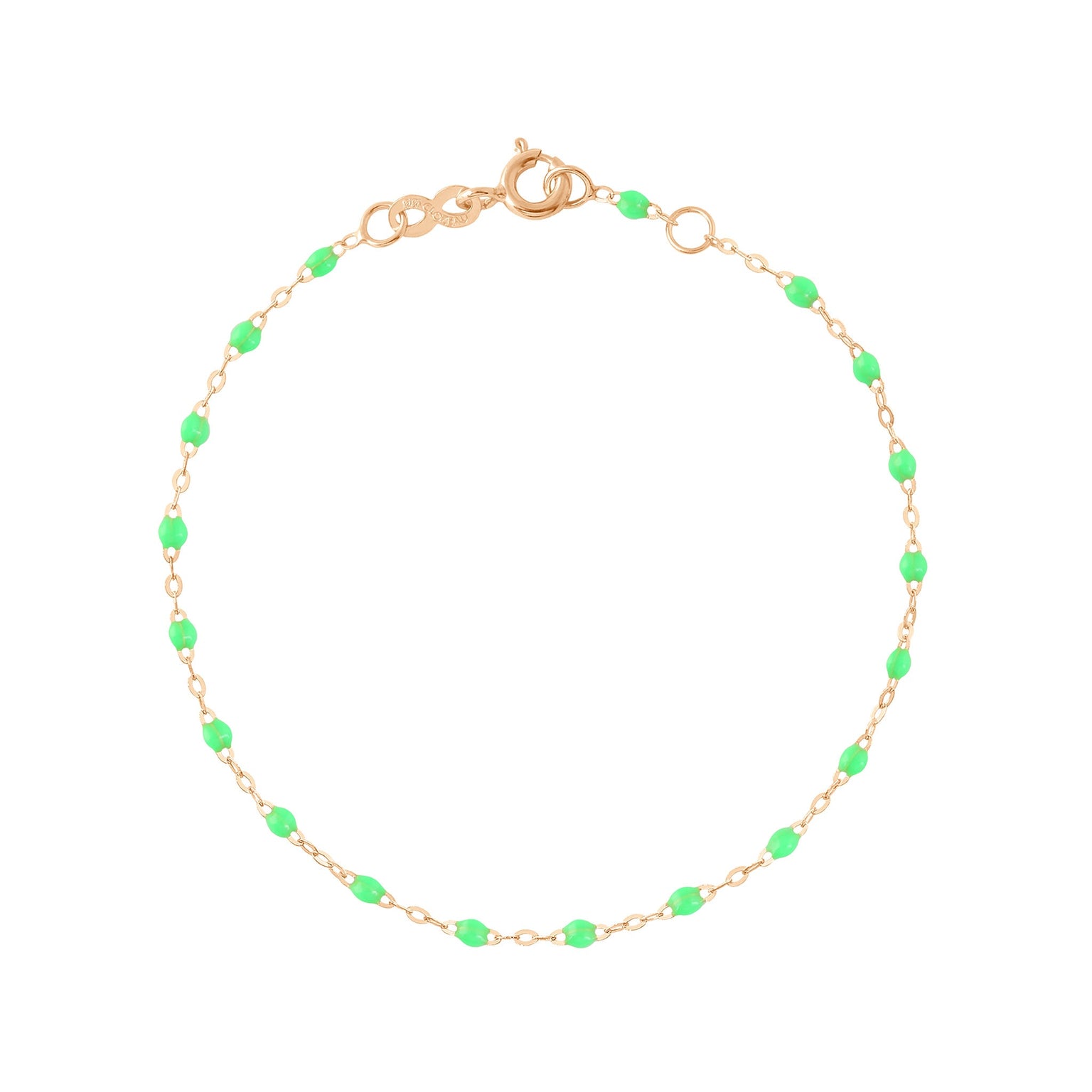 Gigi Clozeau - Classic Gigi Neon Anklet, Rose Gold, 9.4"