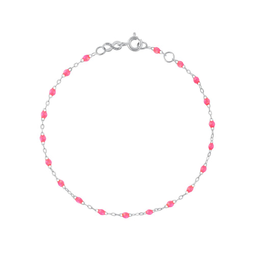 Gigi Clozeau - Classic Gigi Pink Anklet, White Gold, 9.4