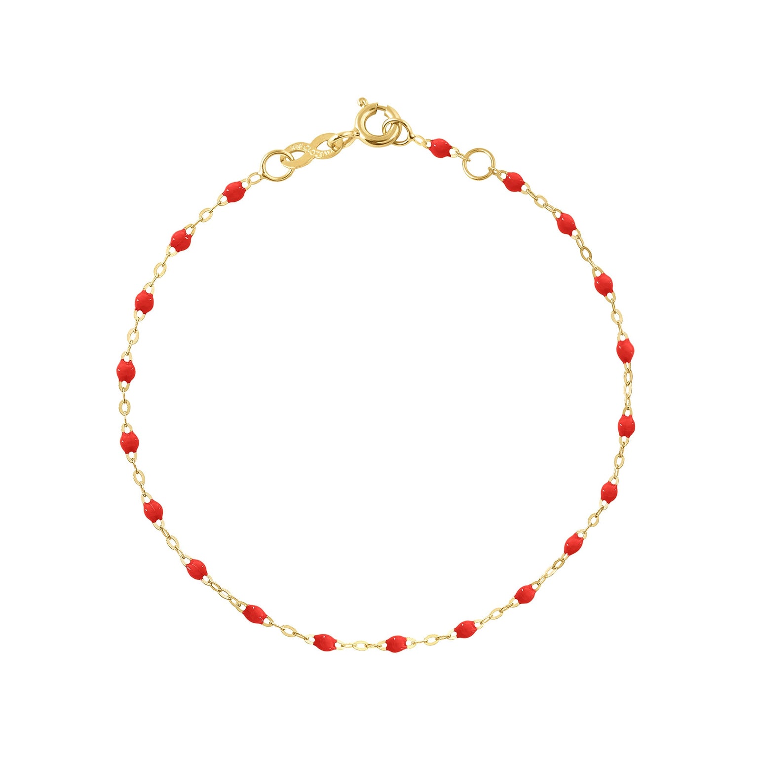 Gigi Clozeau - Classic Gigi Poppy Anklet, Yellow Gold, 9.4"