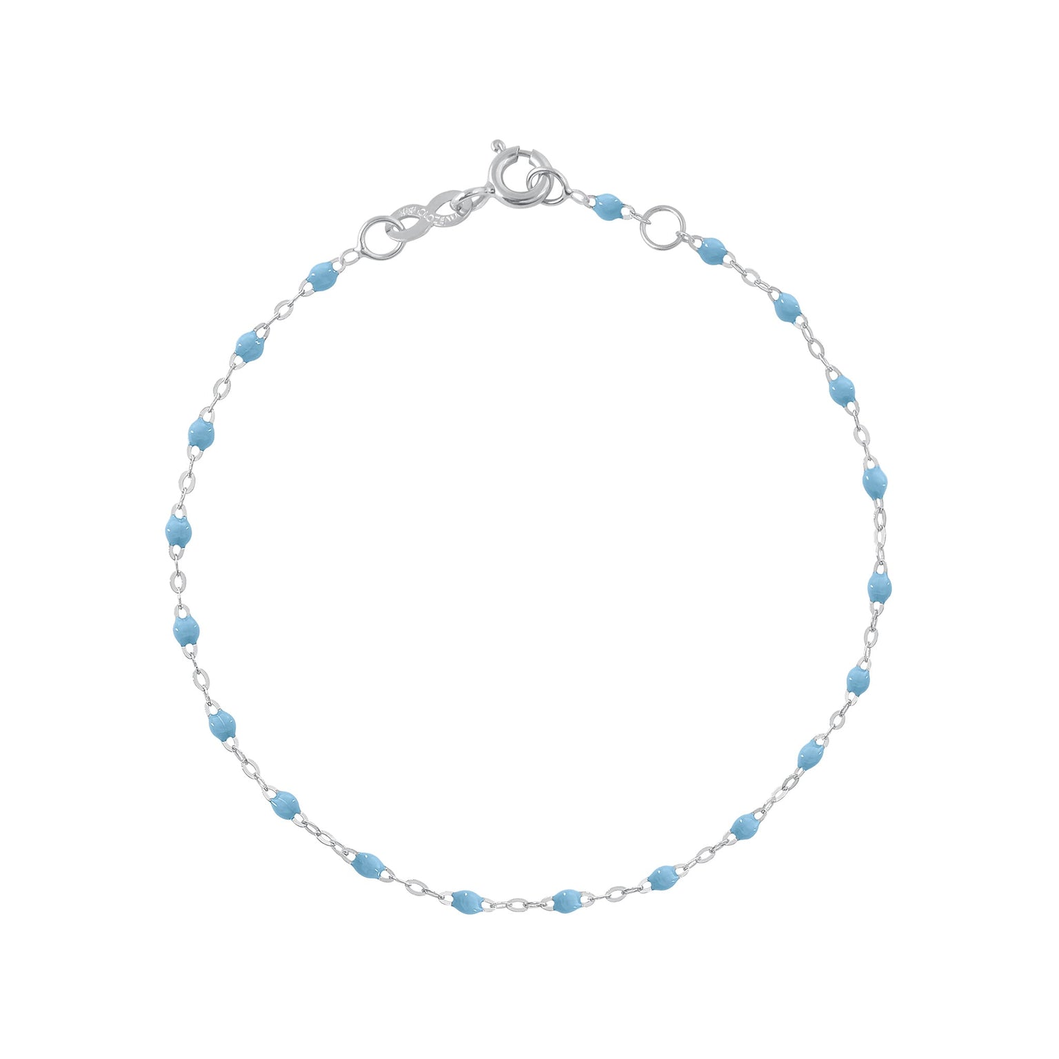 Gigi Clozeau - Classic Gigi Turquoise Anklet, White Gold, 9.4"