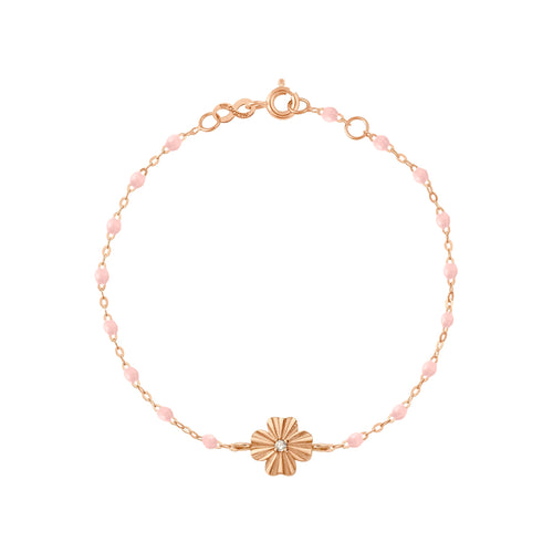 Gigi Clozeau - Clover Lumière Baby Pink Diamond Bracelet, Rose Gold, 6.7