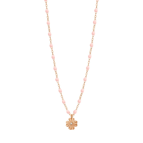 Gigi Clozeau - Clover Lumière Baby Pink Diamond Necklace, Rose Gold, 16.5