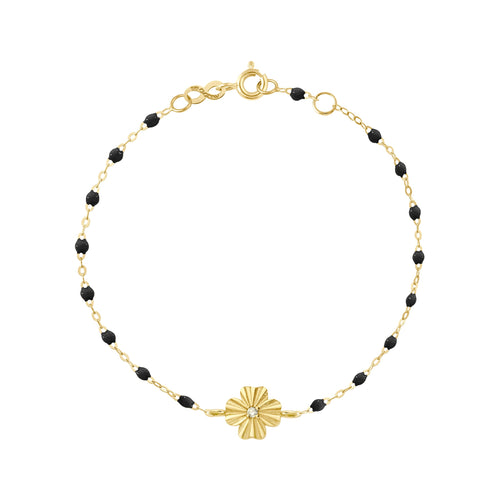 Gigi Clozeau - Clover Lumière Black Diamond Bracelet, Yellow Gold, 6.7