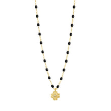 Gigi Clozeau - Clover Lumière Black Diamond Necklace, Yellow Gold, 16.5"
