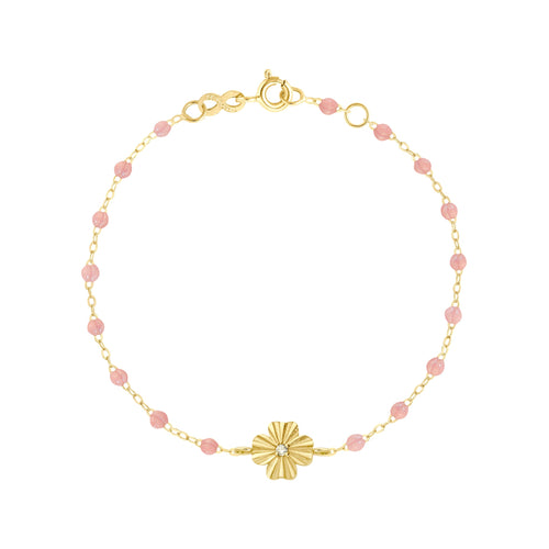Gigi Clozeau - Clover Lumière Blush Diamond Bracelet, Yellow Gold, 6.7