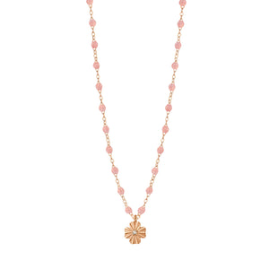 Gigi Clozeau - Clover Lumière Blush Diamond Necklace, Rose Gold, 16.5"