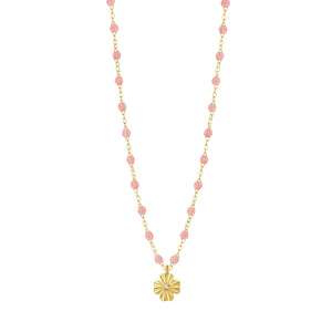 Gigi Clozeau - Clover Lumière Blush Diamond Necklace, Yellow Gold, 16.5"