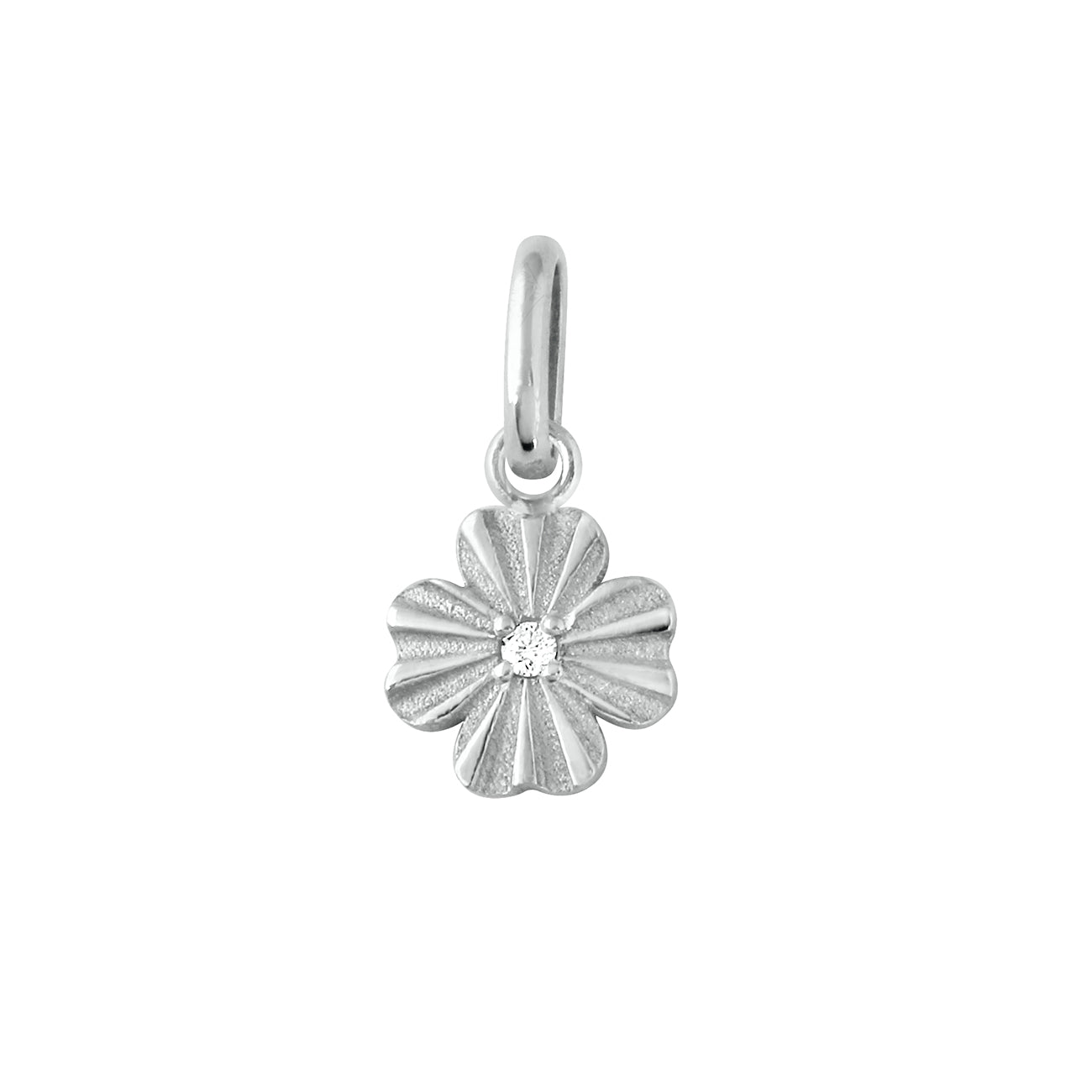 Gigi Clozeau - Clover Lumière Diamond Pendant, White Gold