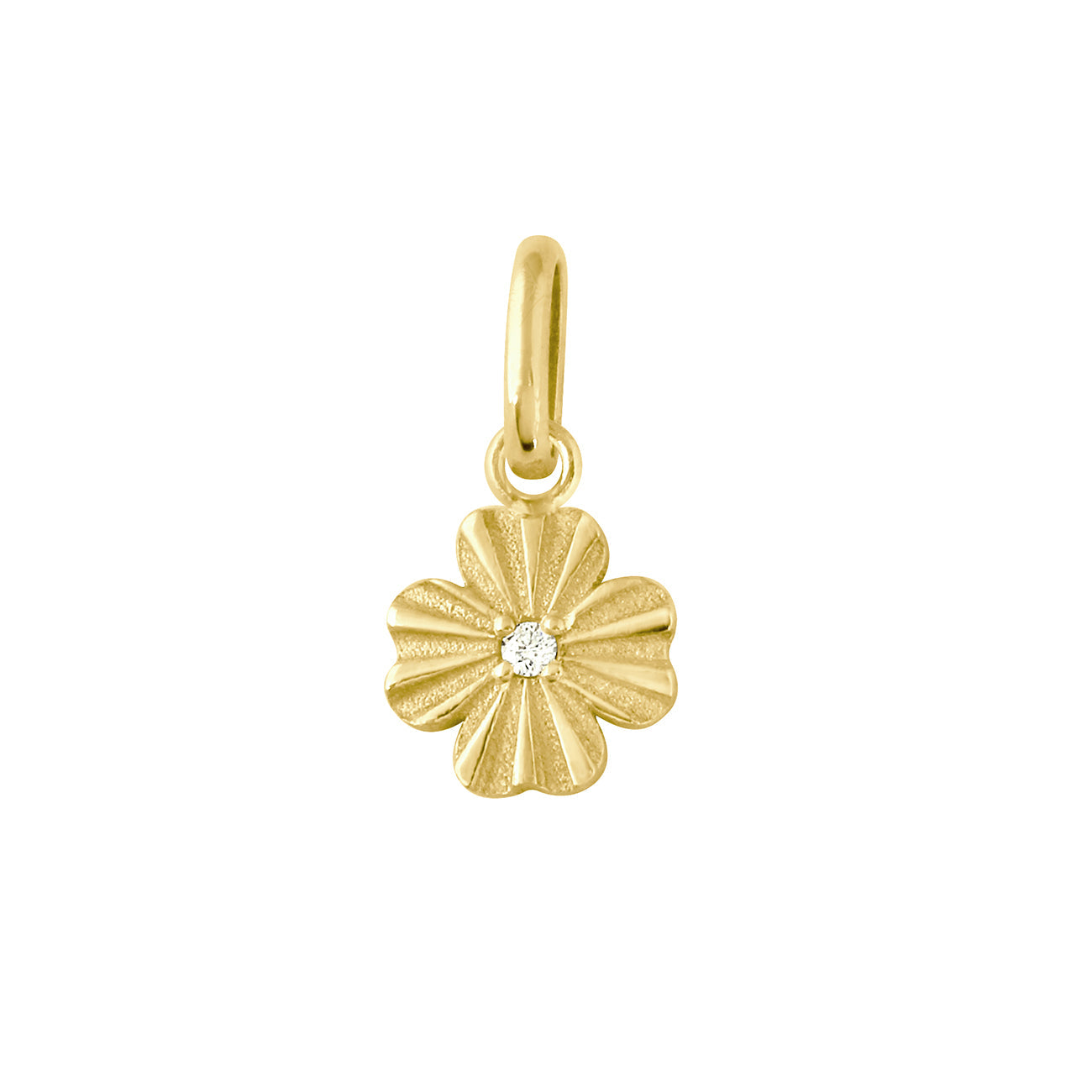 Gigi Clozeau - Clover Lumière Diamond Pendant, Yellow Gold