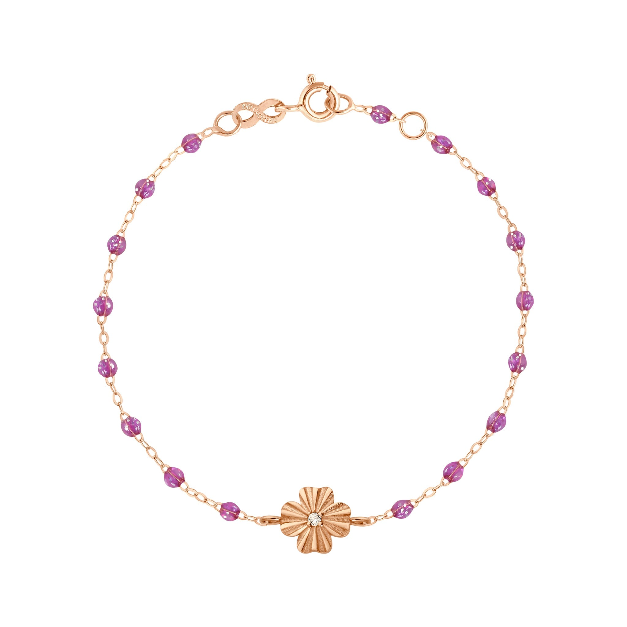 Gigi Clozeau - Clover Lumière Galaxy Diamond Bracelet, Rose Gold, 6.7"