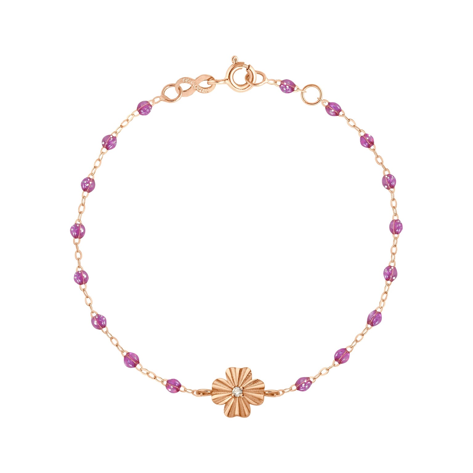 Gigi Clozeau - Clover Lumière Galaxy Diamond Bracelet, Rose Gold, 6.7"