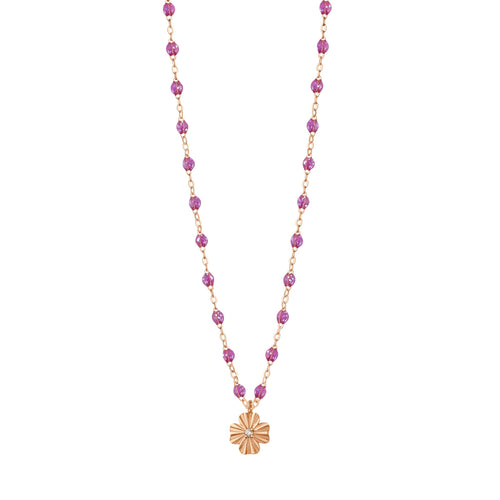 Gigi Clozeau - Clover Lumière Galaxy Diamond Necklace, Rose Gold, 16.5