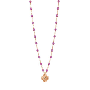 Gigi Clozeau - Clover Lumière Galaxy Diamond Necklace, Rose Gold, 16.5"