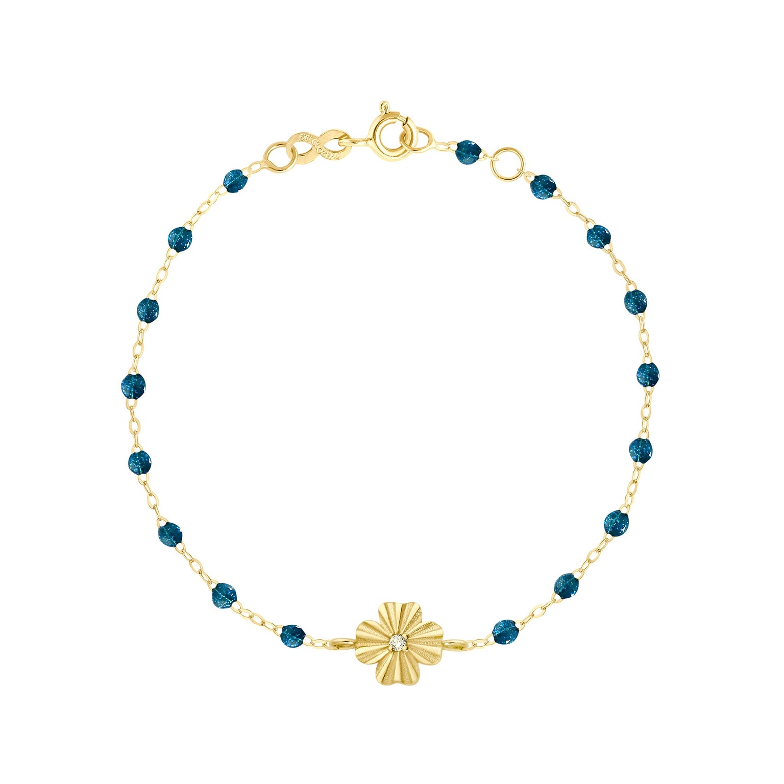 Gigi Clozeau - Clover Lumière Jungle Diamond Bracelet, Yellow Gold, 6.7"