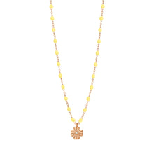 Gigi Clozeau - Clover Lumière Mimosa Diamond Necklace, Rose Gold, 16.5"